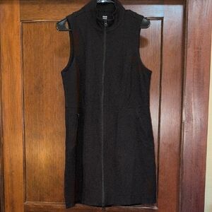 Title Nine Black Sleeveless Zip-Up Athletic Dress